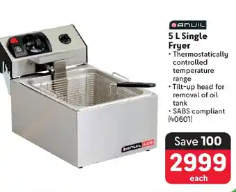 Makro Anvil 5L Single Fryer offer