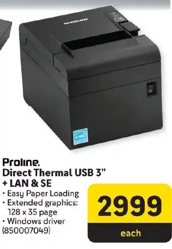 Makro Proline. Direct Thermal USB 3" + LAN & SE offer