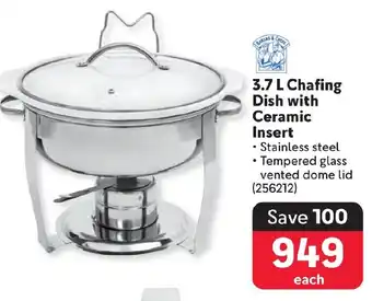 Makro 3.7 L Chafing Dish with Ceramic Insert offer