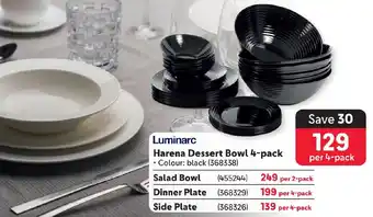 Makro Luminarc Harena Dessert Bowl 4-pack offer