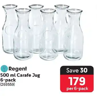 Makro Regent 500 ml Carafe Jug 6-pack offer