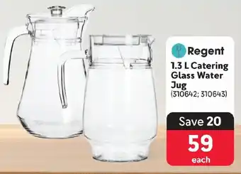 Makro Regent 1.3 L Catering Glass Water Jug offer