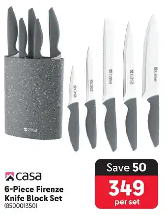 Makro Casa 6-Piece Firenze Knife Block Set offer