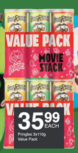 Save Pringles 3x110g Value Pack offer