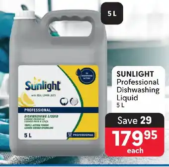 Makro SUNLIGHT Professional Dishwashing Liquid 5 L offer