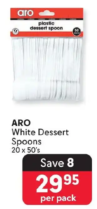 Makro ARO White Dessert Spoons 20x50's offer