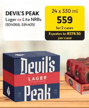 Makro DEVIL'S PEAK Lager or Lite NRBs offer