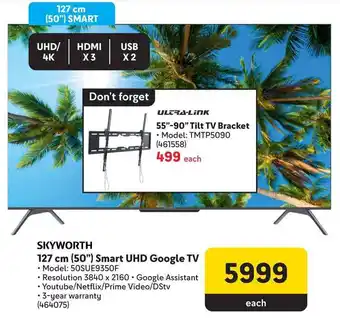 Makro SKYWORTH 127 cm (50") Smart UHD Google TV offer