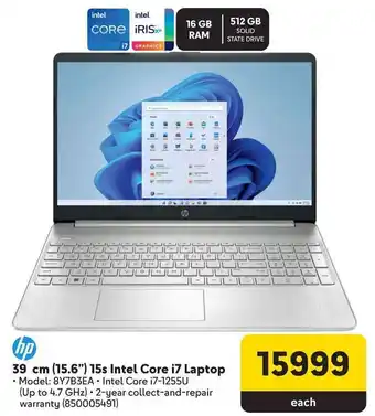 Makro hp 39 cm (15.6") 15s Intel Core i7 Laptop offer