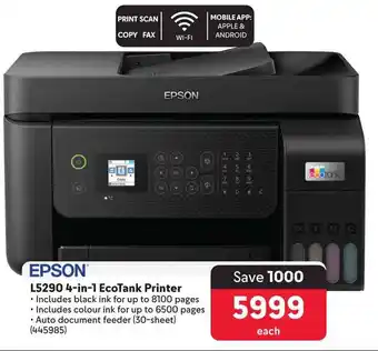 Makro EPSON L5290 4-in-1 EcoTank Printer offer