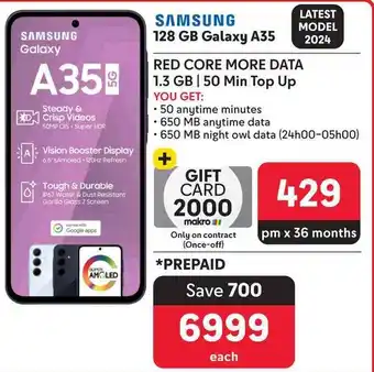 Makro SAMSUNG 128 GB Galaxy A35 offer