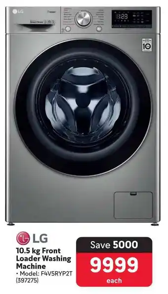 Makro LG 10.5 kg Front Loader Washing Machine offer