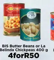 Food Lover's Market Bis Butter Beans Or La Belinda Chickpeas-For 4 x 400g offer