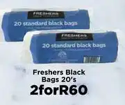 Food Lover's Market Freshers Black Bags-For 2 x 20's offer