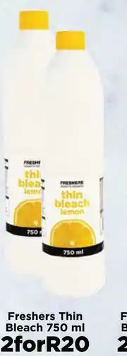 Freshers Thin Bleach-For 2 x 750ml