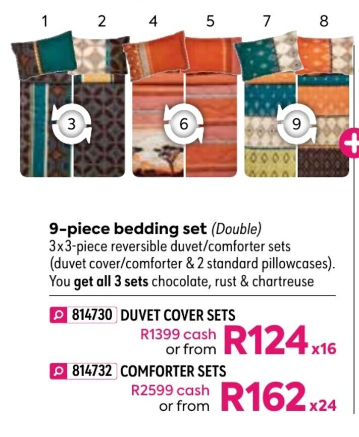 9Piece Bedding Set Duvet Cover Sets offer at HomeChoice