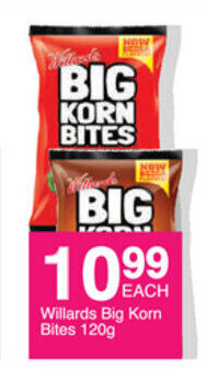 Save Willards Big Korn Bites 120g offer