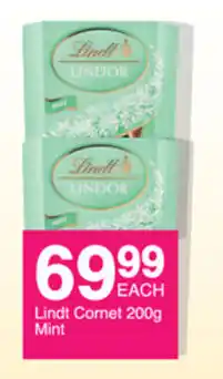 Lindt Cornet 200g Mint