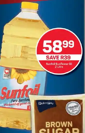 Pick n Pay Sunfoil Sunflower Oil offer