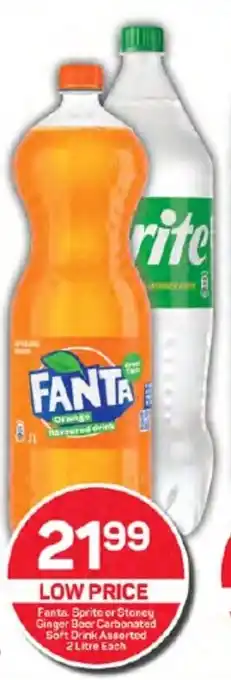 Pick n Pay Fanta. Sprite or Stoney Ginger Beer Carbonated Soft Drink Assorted 2 Litre Each offer