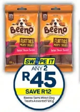 Pick n Pay Beeno Semi Moist Dog Treats Assorted 120g offer