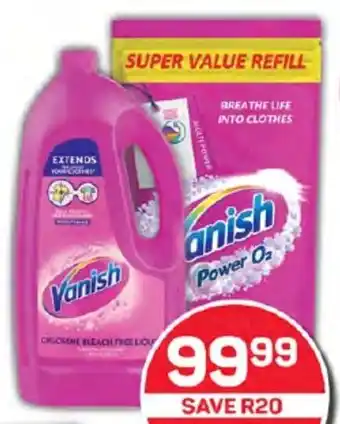 Pick n Pay Yanish Power 02 500/650g. Crystal White 520g or Stain Remover Liquid or Liquid White 2 Litre Each offer