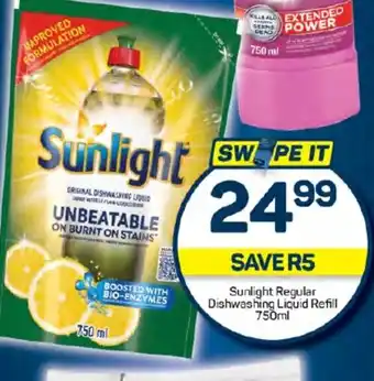 Pick n Pay Sunlight Regular Dishwashing Liquid Refill 750ml offer