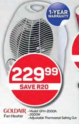 Pick n Pay GOLDAIR Fan Heater offer