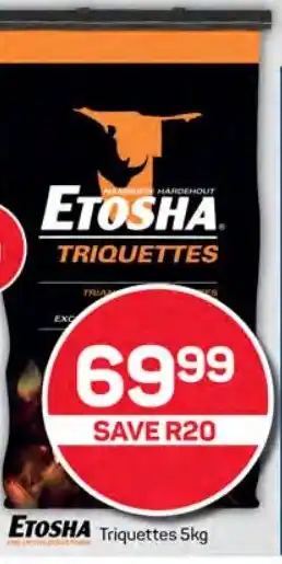 Pick n Pay ETOSHA Triquettes 5kg offer