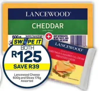 Pick n Pay Lancewood Cheese 600g and Slices 175g Assorted offer