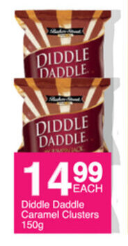 Save Diddle Daddle Caramel Clusters 150g offer