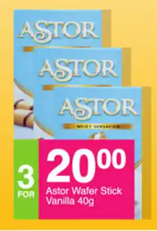Save Astor Wafer Stick Vanilla 40g offer