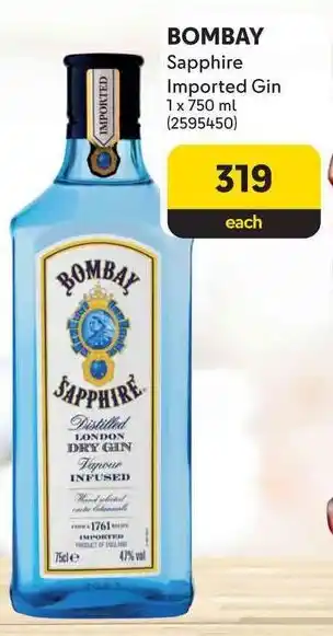 Makro BOMBAY Sapphire Imported Gin offer