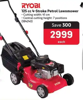 Makro RYOBI 125 cc 4-Stroke Petrol Lawnmower offer