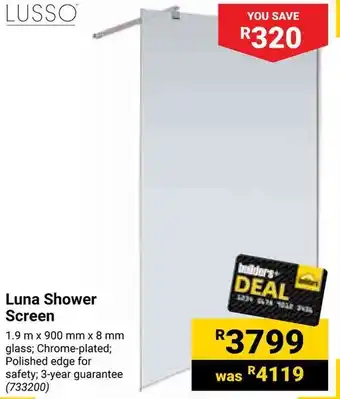 Builders Warehouse Luna Shower Screen offer