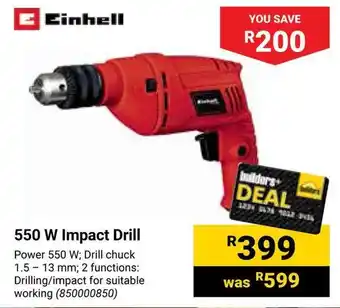 Builders Warehouse Einhell 550 W Impact Drill offer
