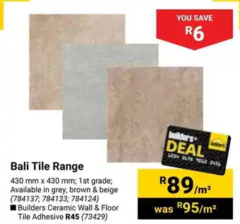 Builders Warehouse Bali Tile Range offer