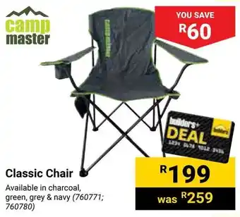 Builders Warehouse camp master Classic Chair offer