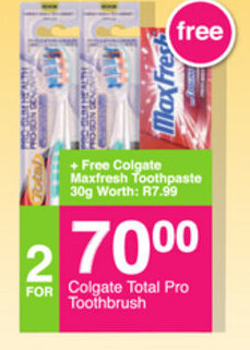Save Colgate Total Pro Toothbrush offer