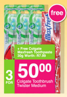 Save Colgate Toothbrush Twister Medium offer