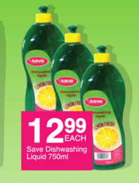 Save Save Dishwashing Liquid 750ml offer
