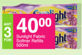 Save Sunlight Fabric Softener Refills 500ml offer
