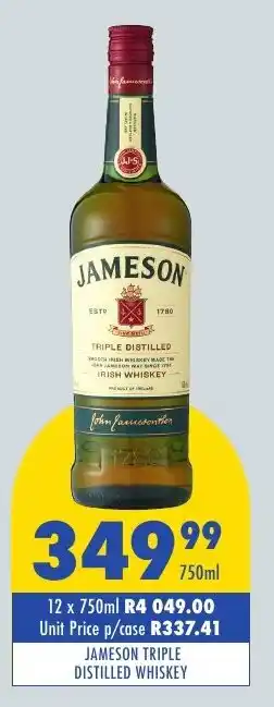 Tabooz JAMESON TRIPLE DISTILLED WHISKEY offer