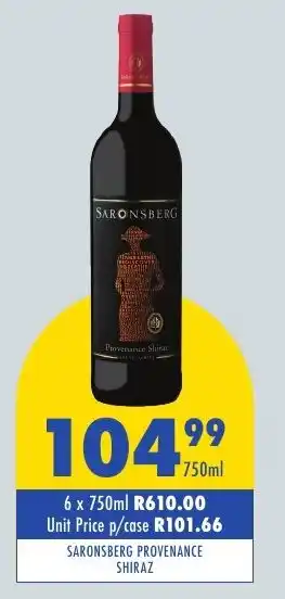 Tabooz SARONSBERG PROVENANCE SHIRAZ offer