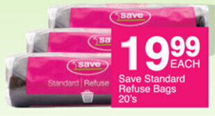 Save Standard Refuse Bags 20's