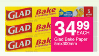 Save Glad Bake Paper 5mx300mm offer