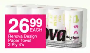 Save Renova Design Paper Towel 2 Ply 4's offer