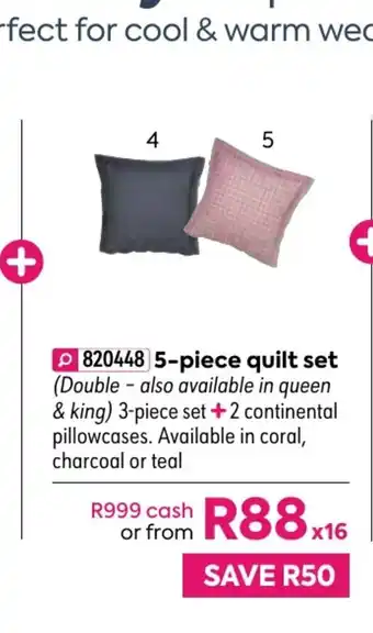 Brooklyn 5-Piece Quilt Set