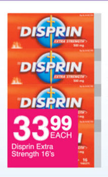 Disprin Extra Strength 16's