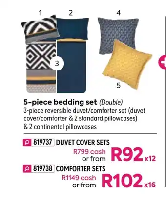HomeChoice Zena 5-Piece Bedding Set - Duvet Cover Sets offer